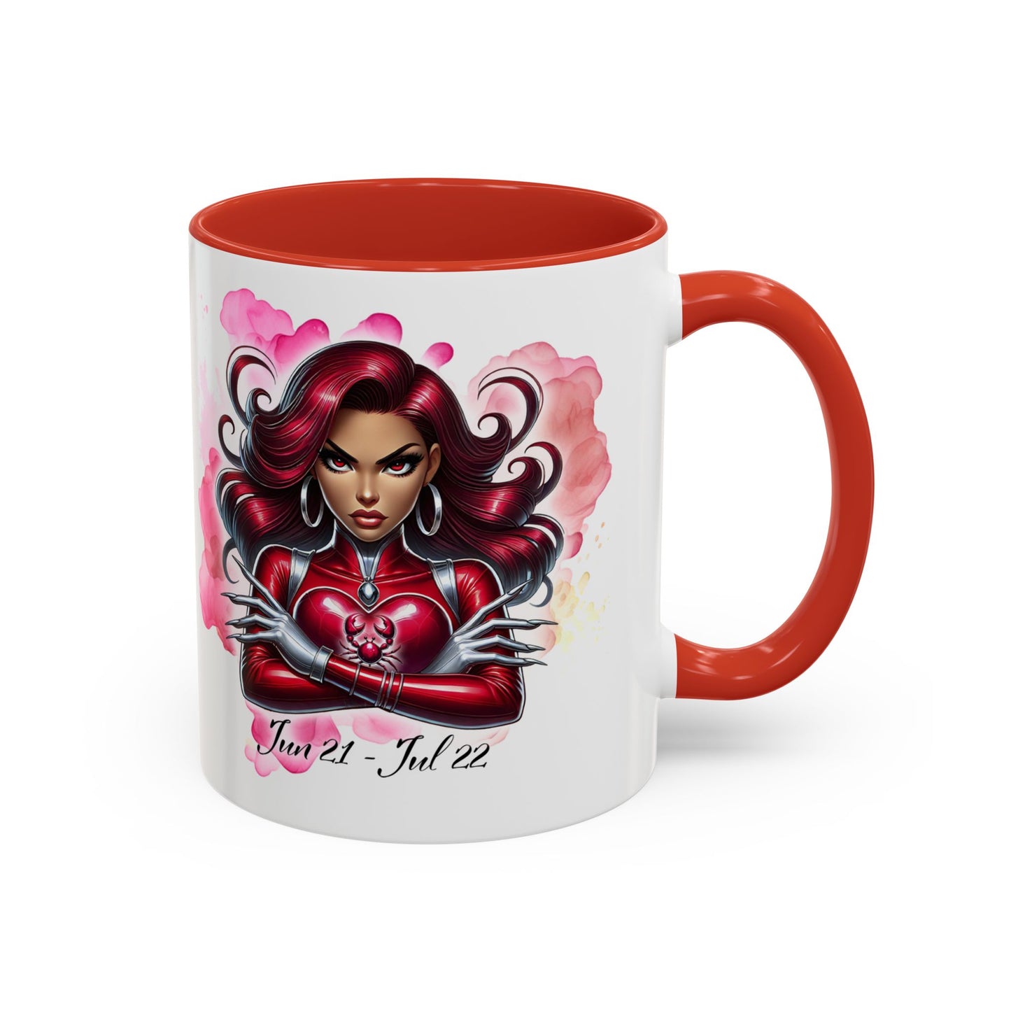 Cancer Zodiac Coffee Mug — Bold Pink Horoscope Design (Jun 21–Jul 22)