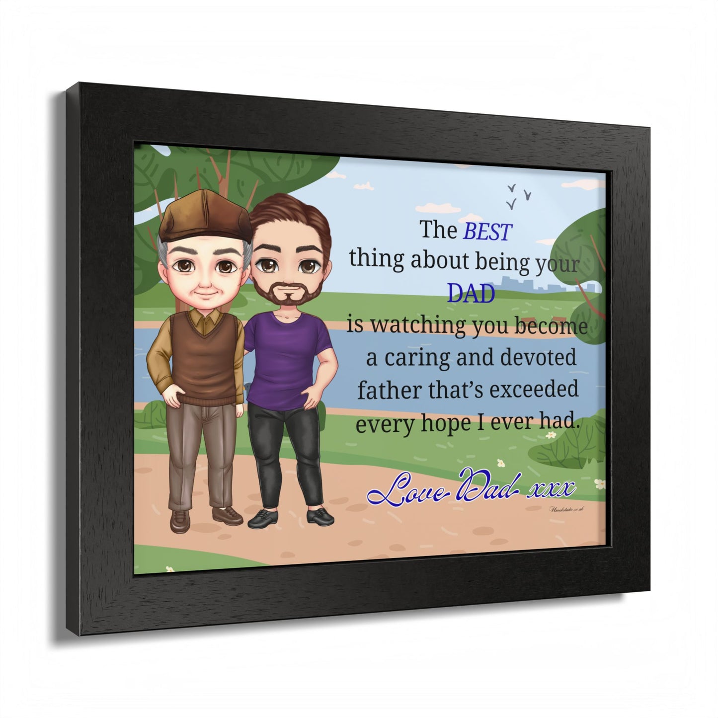 Framed Poster — "The BEST thing about being your DAD" Personalized Gay Dad Quote Art
