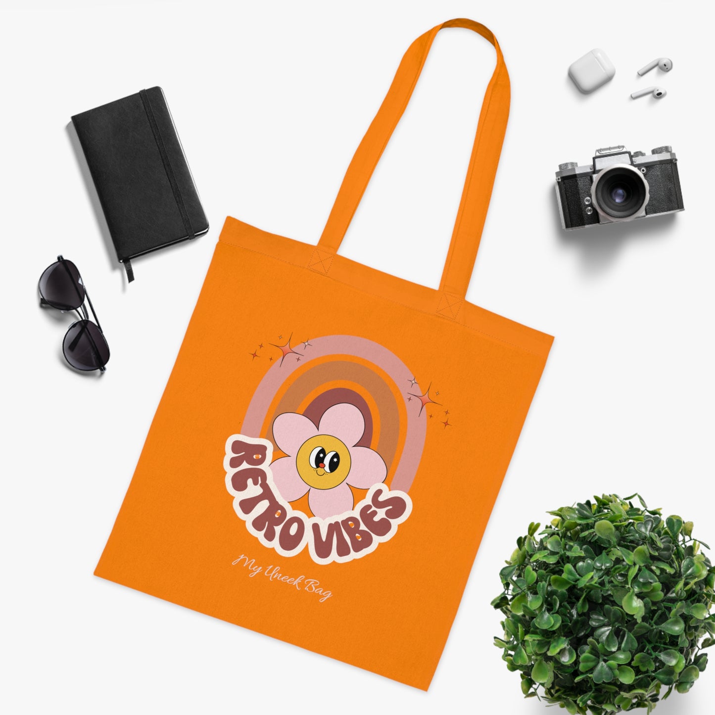Retro Vibes Rainbow Tote