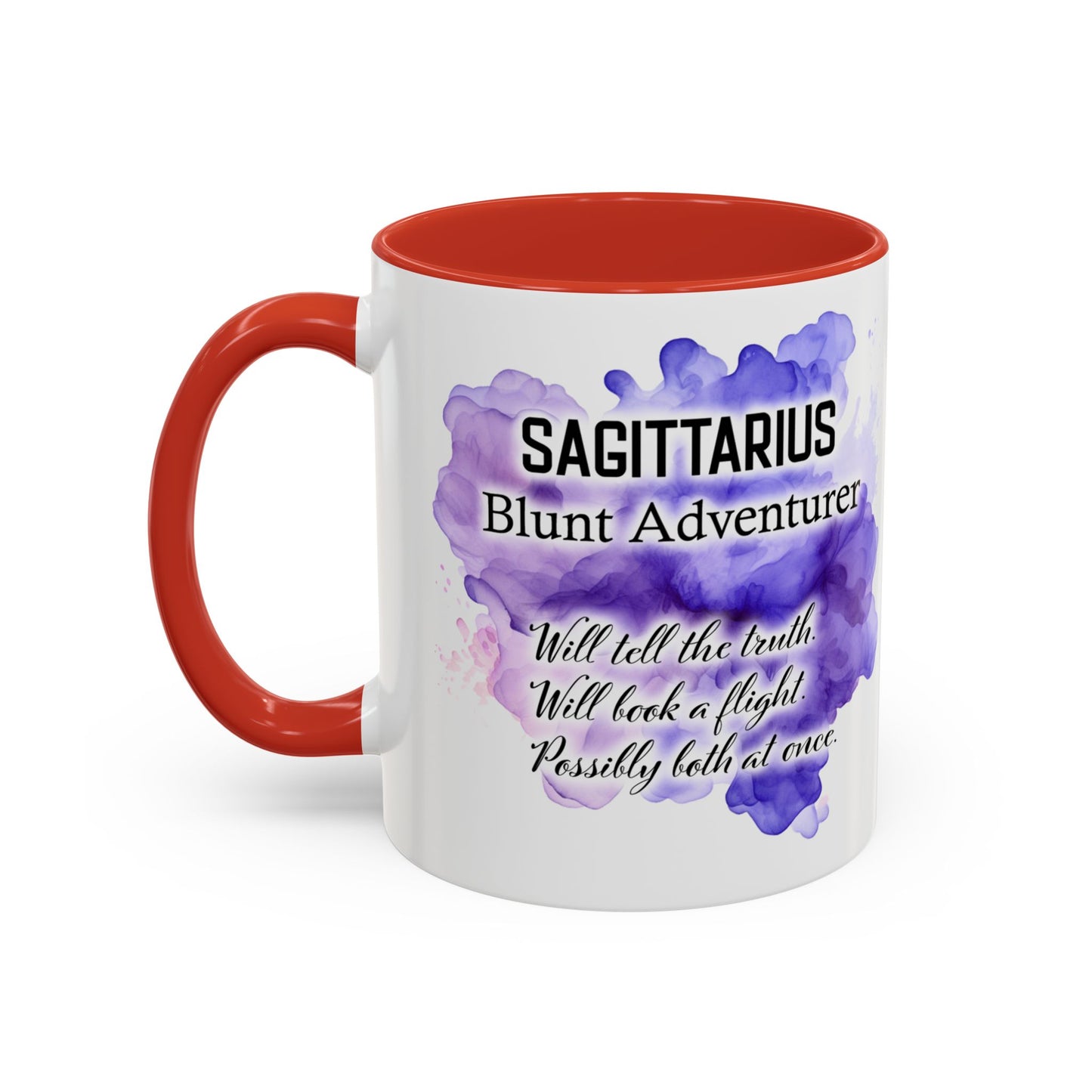 Sagittarius Zodiac Coffee Mug — Archer Girl Illustration, Nov 22–Dec 21