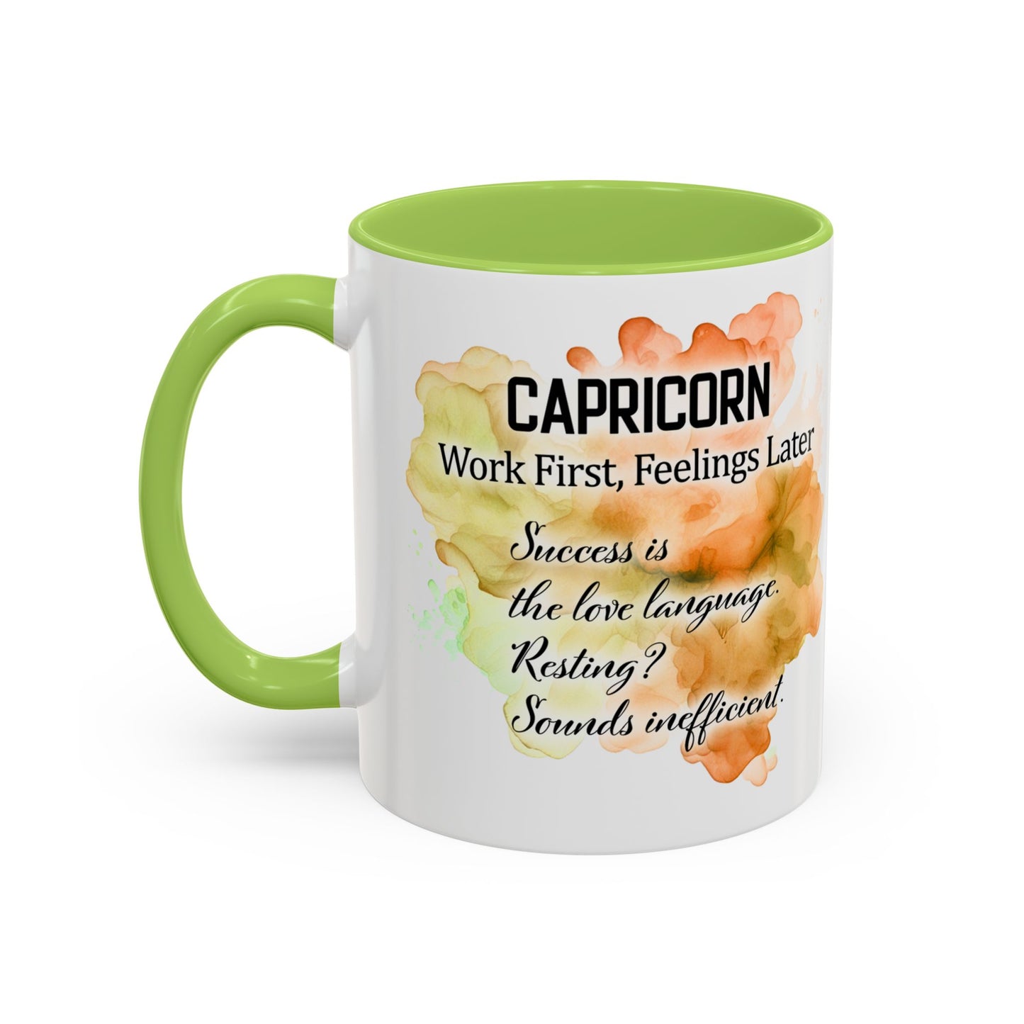 Aries Zodiac Coffee Mug — 'Dec 22 - Jan 19' Ram Girl Accent Mug