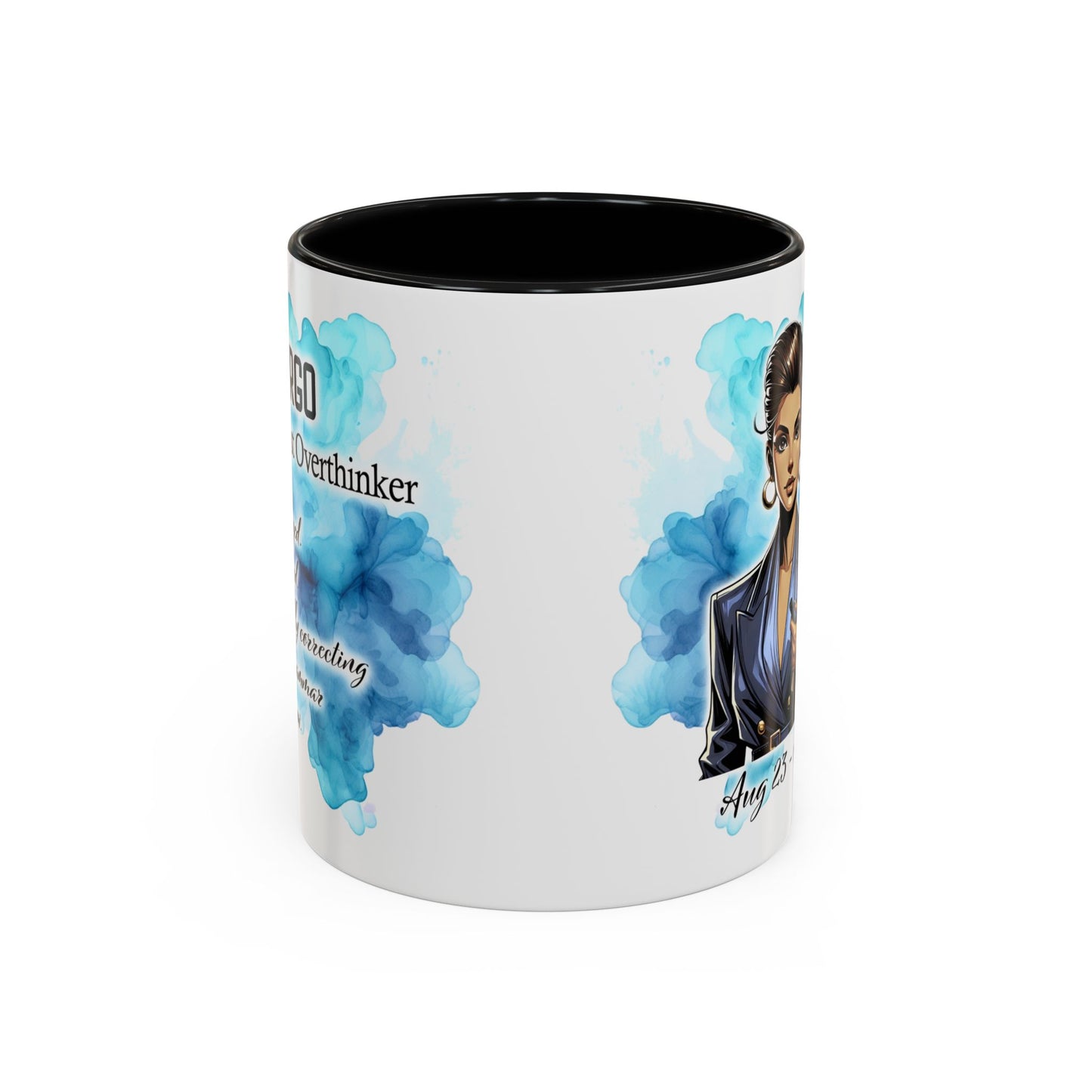 Virgo Zodiac Coffee Mug — "Analytical Overthinker" Accent Mug (Aug 23–Sept 22)