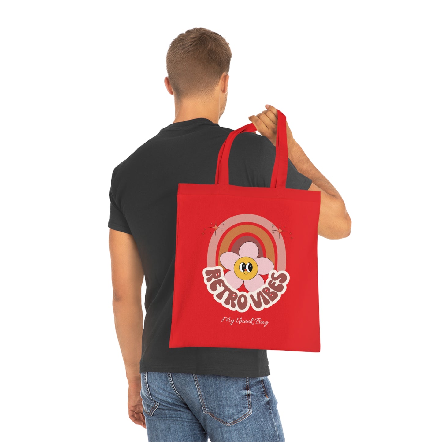 Retro Vibes Rainbow Tote