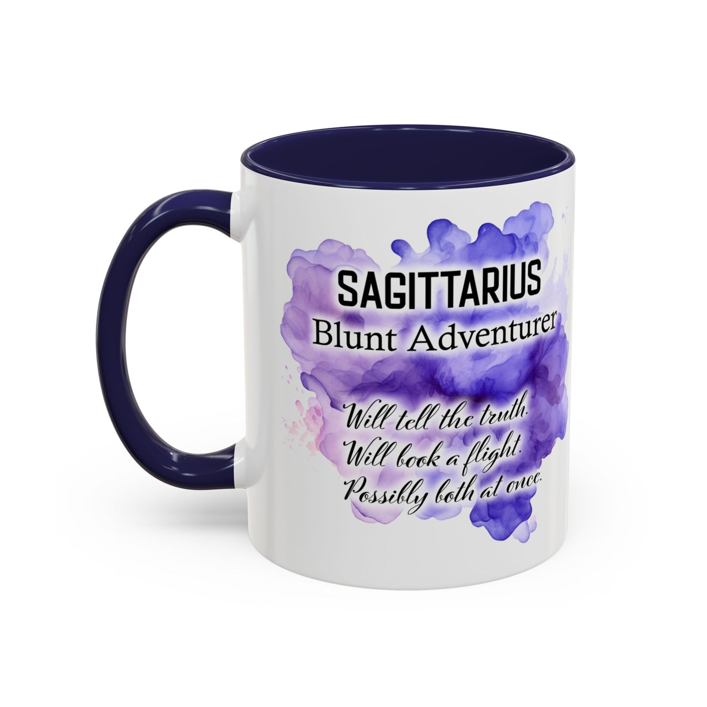 Sagittarius Zodiac Coffee Mug — Archer Girl Illustration, Nov 22–Dec 21