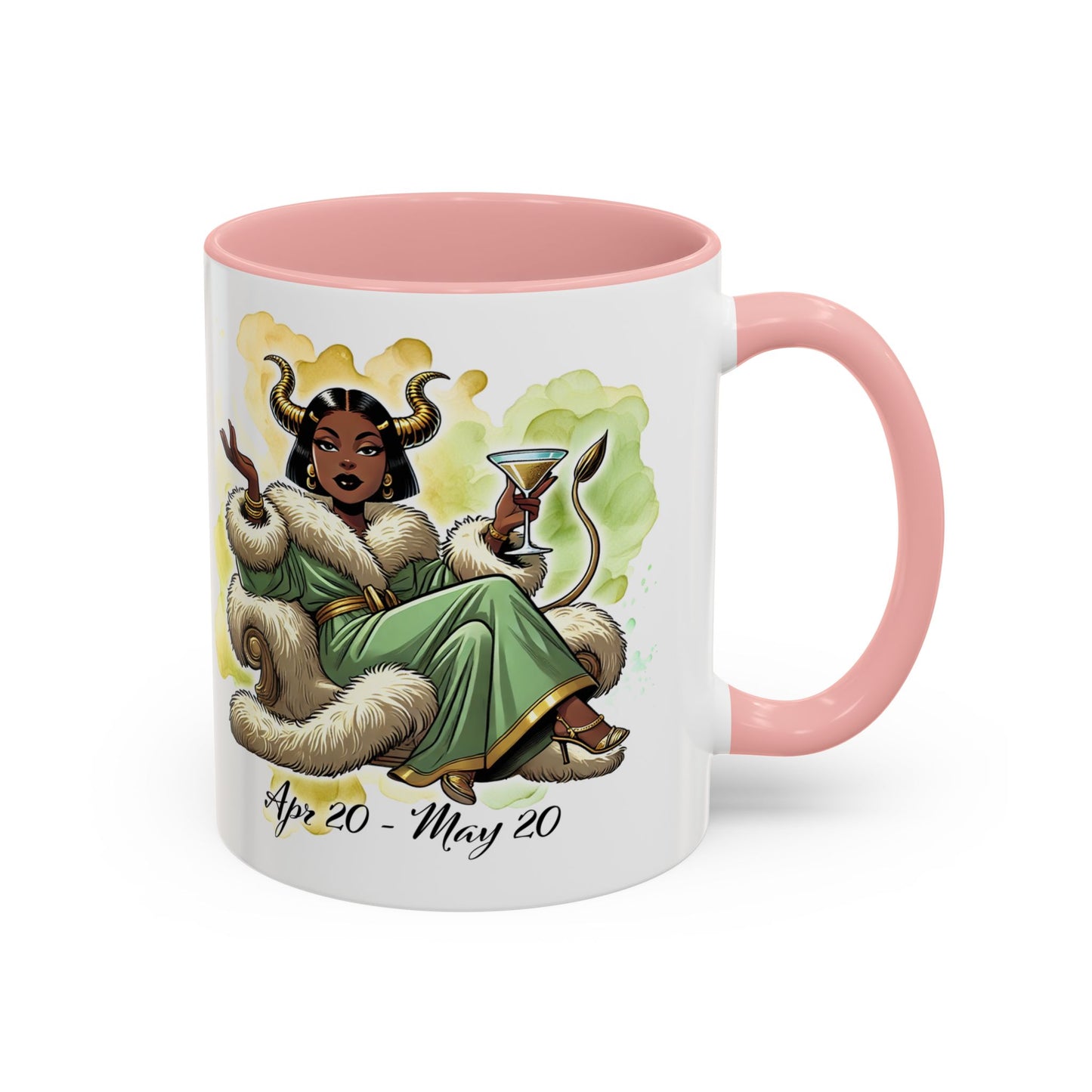 Taurus Coffee Mug — Zodiac Horoscope Mug with 'Apr 20 - May 20' Illustration