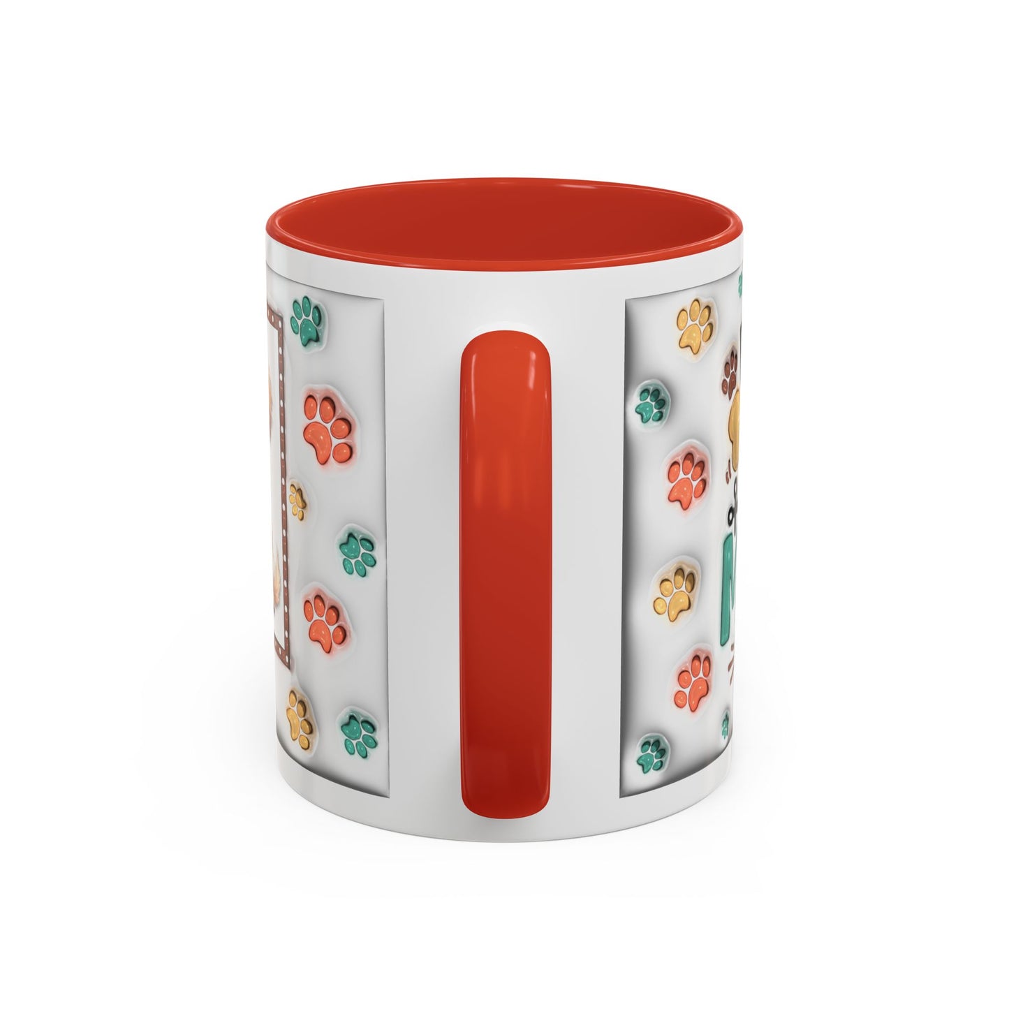 Personalized Puppy Photo Coffee Mug — Cute Paw Print Accent Mug (Custom Name)