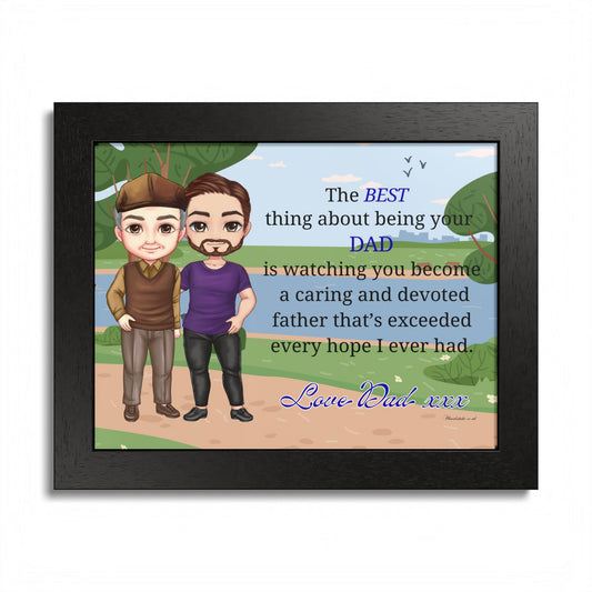 Framed Poster — "The BEST thing about being your DAD" Personalized Gay Dad Quote Art