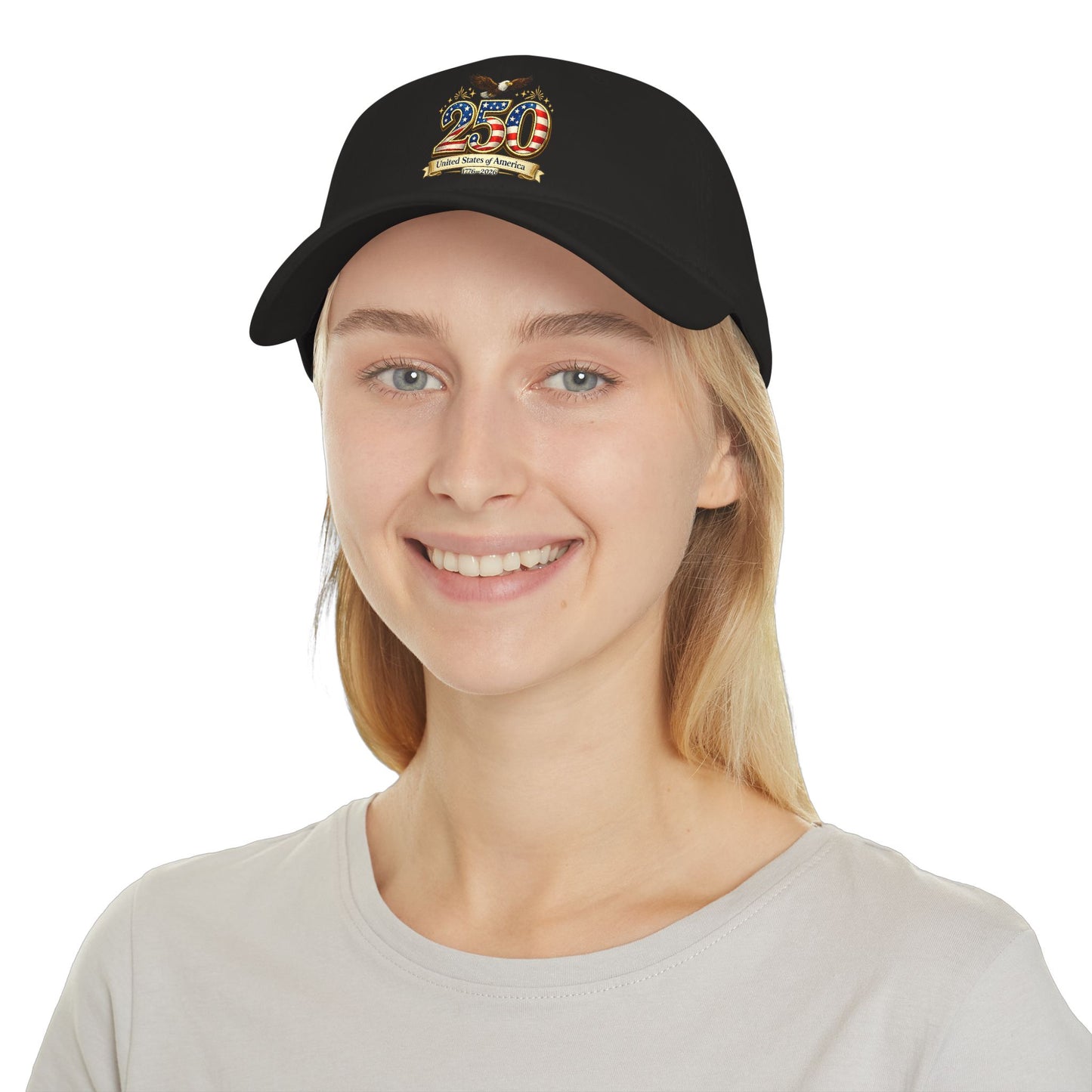 250th USA Anniversary Baseball Cap — Patriotic American Flag Design