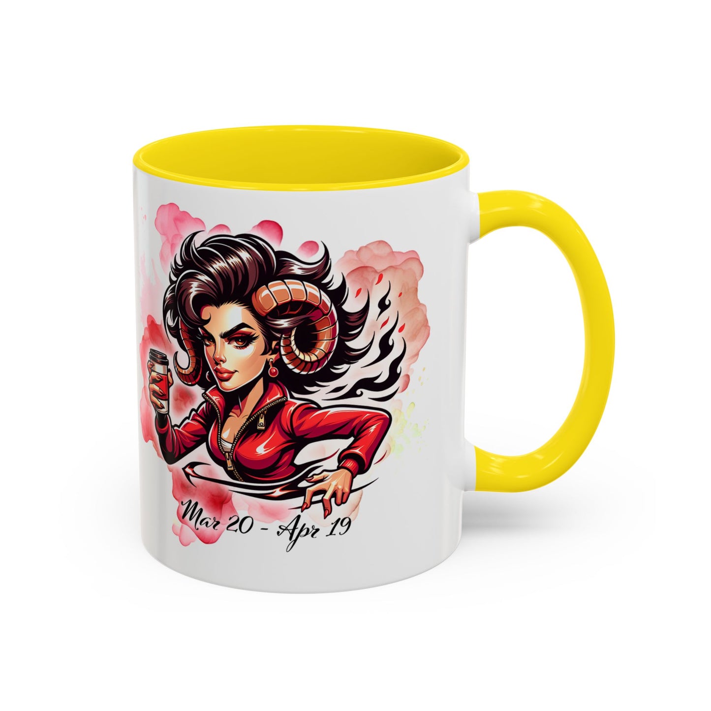 Aries Zodiac Coffee Mug — Fiery Horoscope Design (Mar 20–Apr 19)