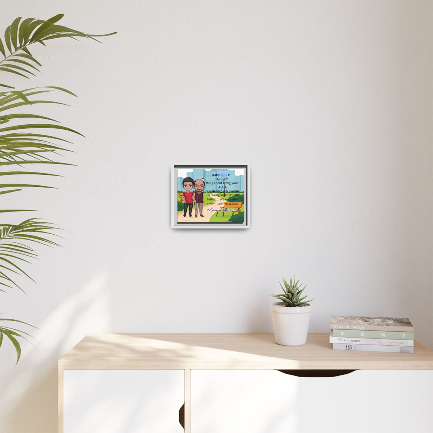 Personalized Father & Son Canvas Print — “The Best Thing About Being Your Dad” Framed Art