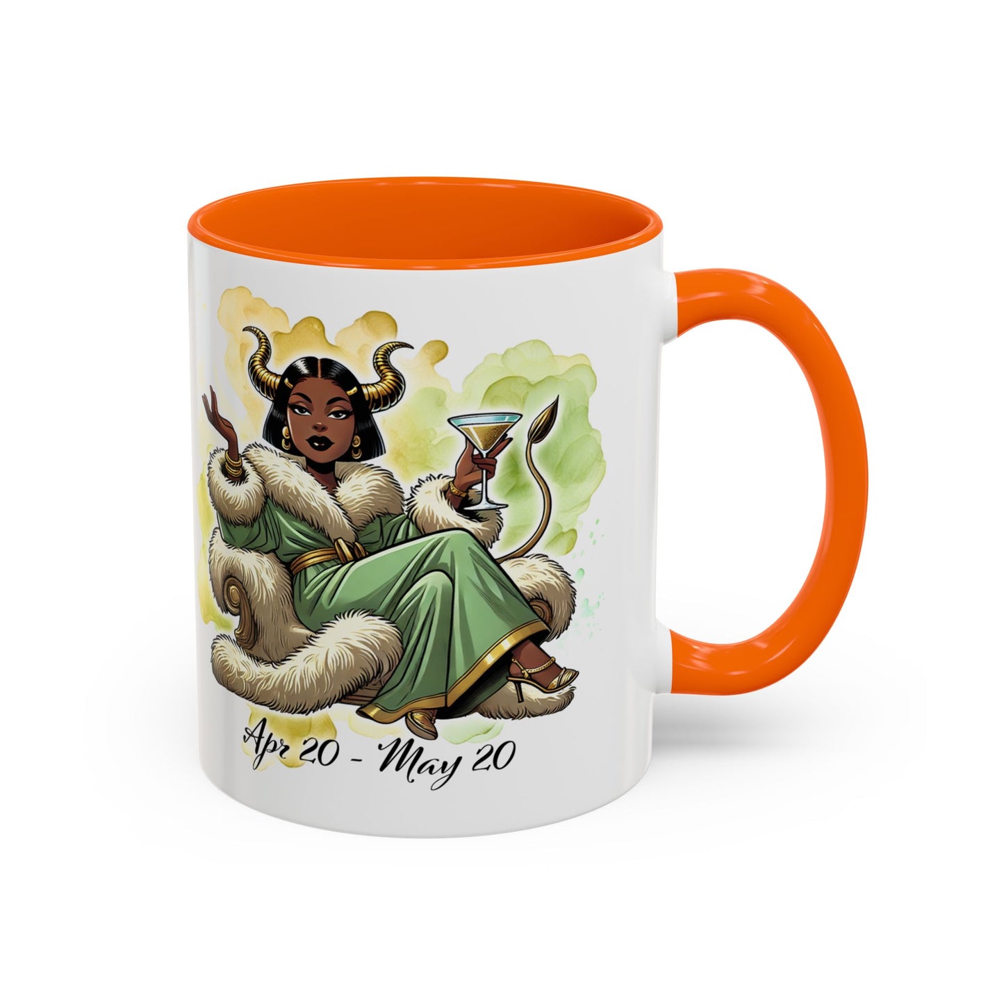 Taurus Coffee Mug — Zodiac Horoscope Mug with 'Apr 20 - May 20' Illustration