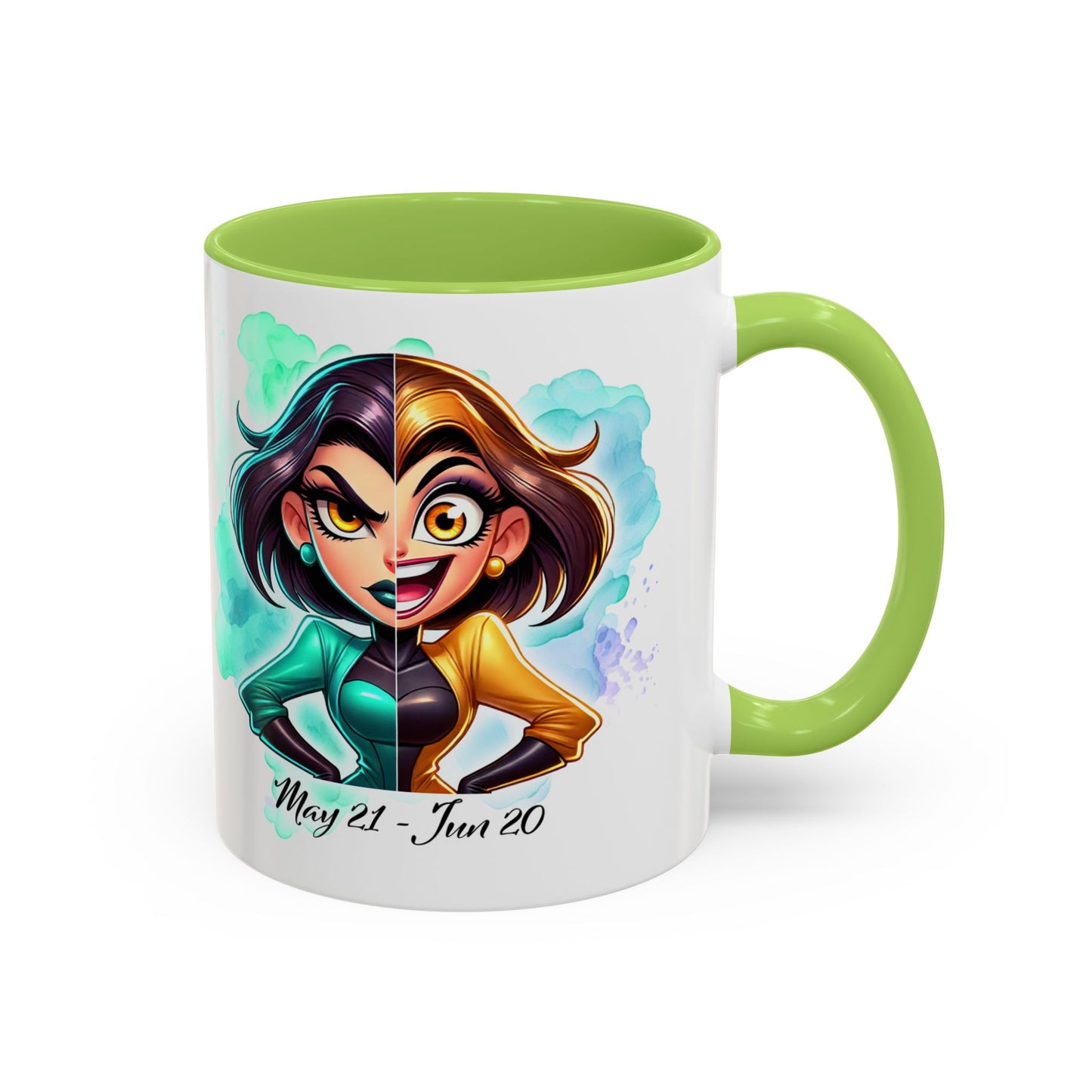 Gemini Zodiac Coffee Mug – May 21–June 20 Astrological Twin Design (Accent 11/15oz)