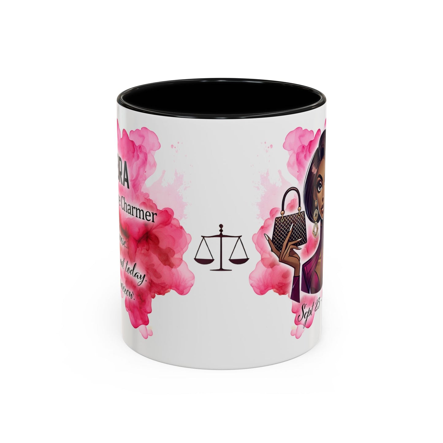Libra Zodiac Coffee Mug — Elegant Libra Woman Design (Sept 23–Oct 22)