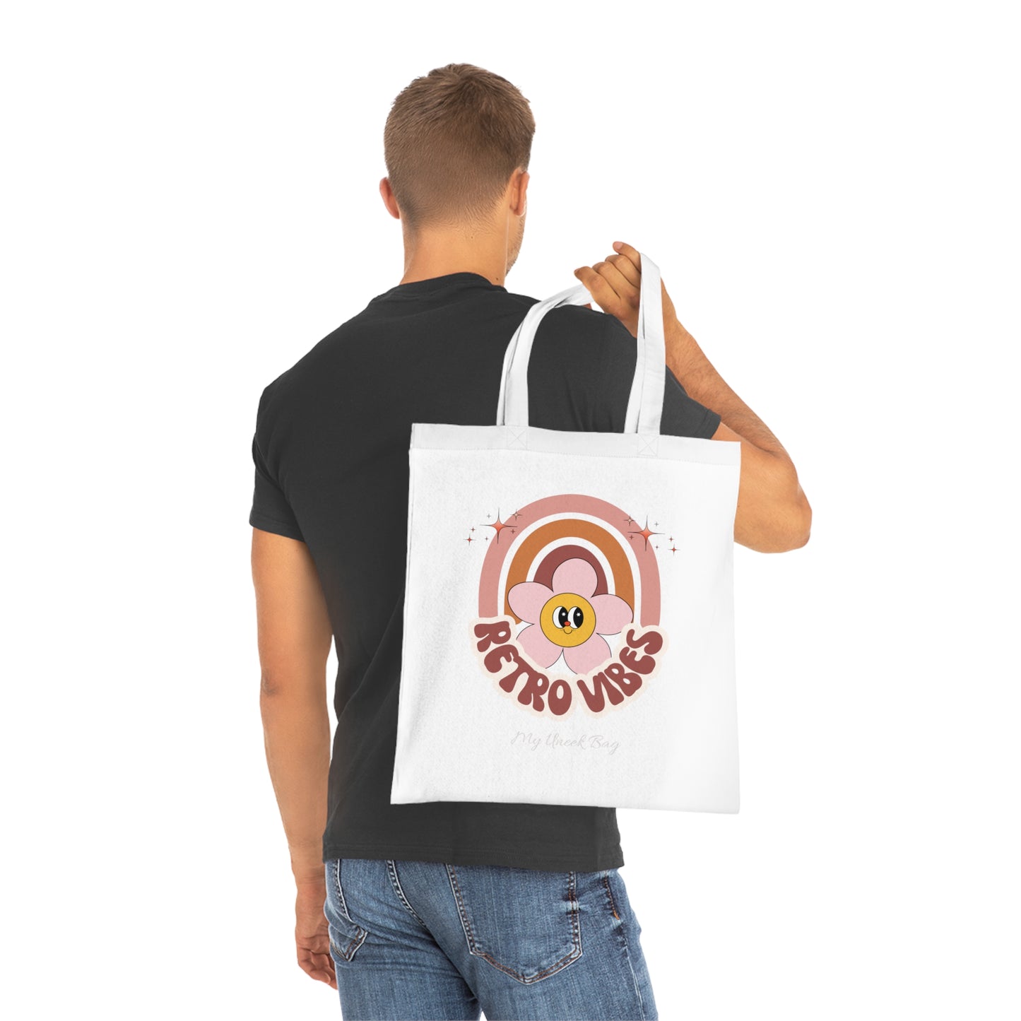 Retro Vibes Rainbow Tote