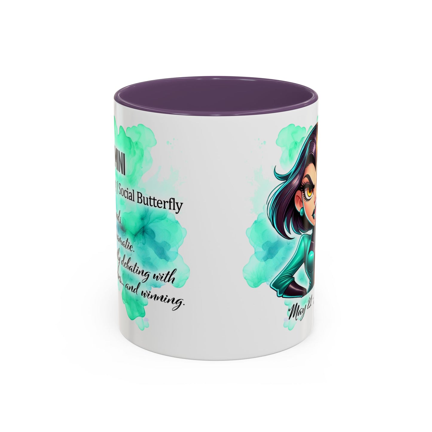 Gemini Zodiac Coffee Mug – May 21–June 20 Astrological Twin Design (Accent 11/15oz)