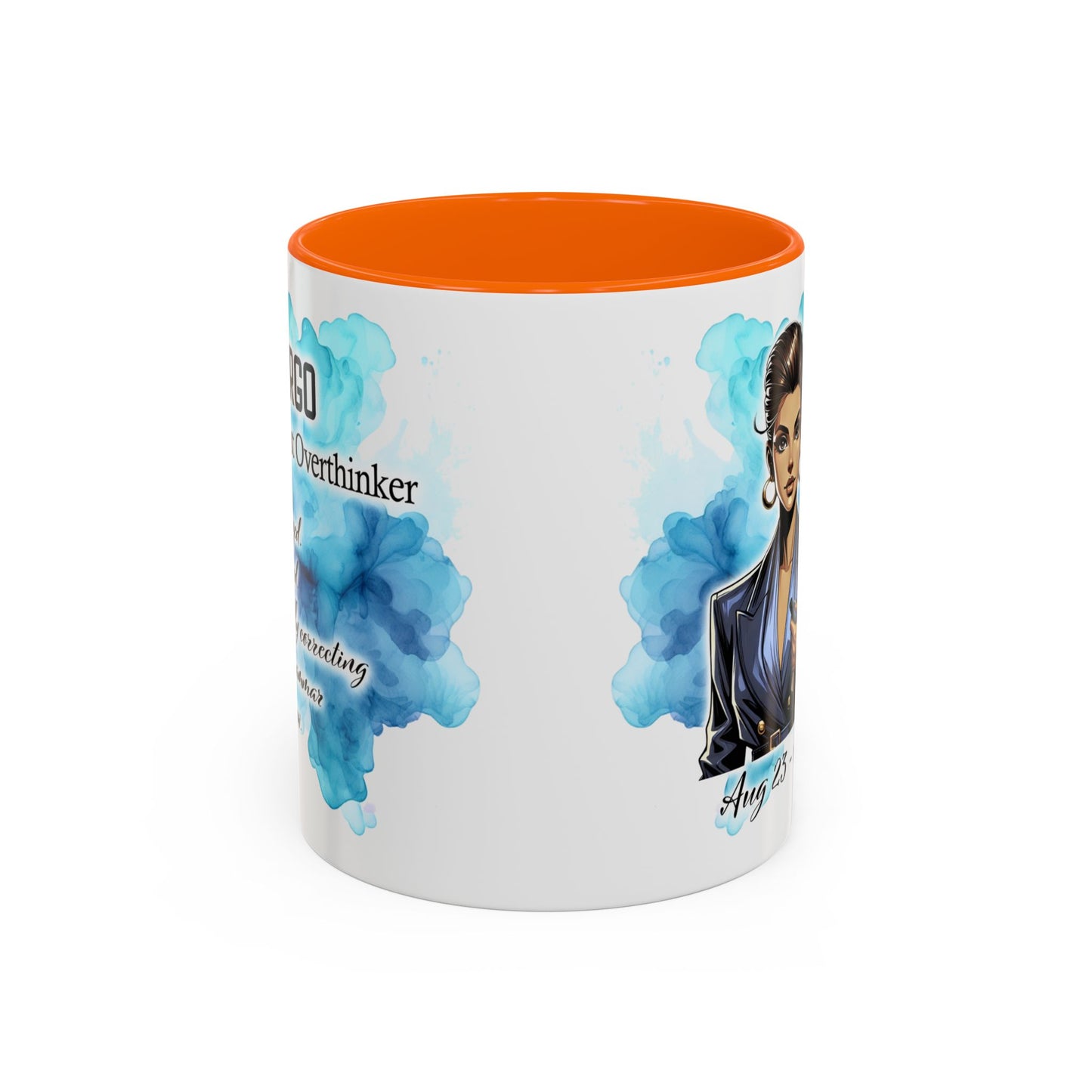 Virgo Zodiac Coffee Mug — "Analytical Overthinker" Accent Mug (Aug 23–Sept 22)