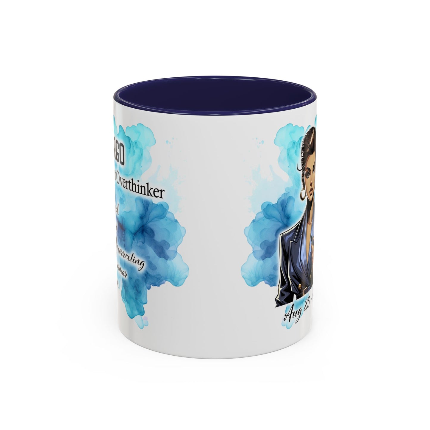 Virgo Zodiac Coffee Mug — "Analytical Overthinker" Accent Mug (Aug 23–Sept 22)