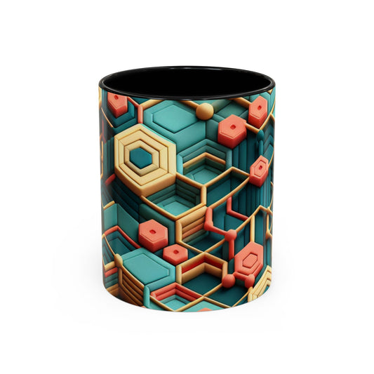 Geometric Pattern Coffee Mug | Unique Gift for Coffee Lovers | Stylish Drinkware for Home or Office | Decorative Mug | Modern Kitchen Decor