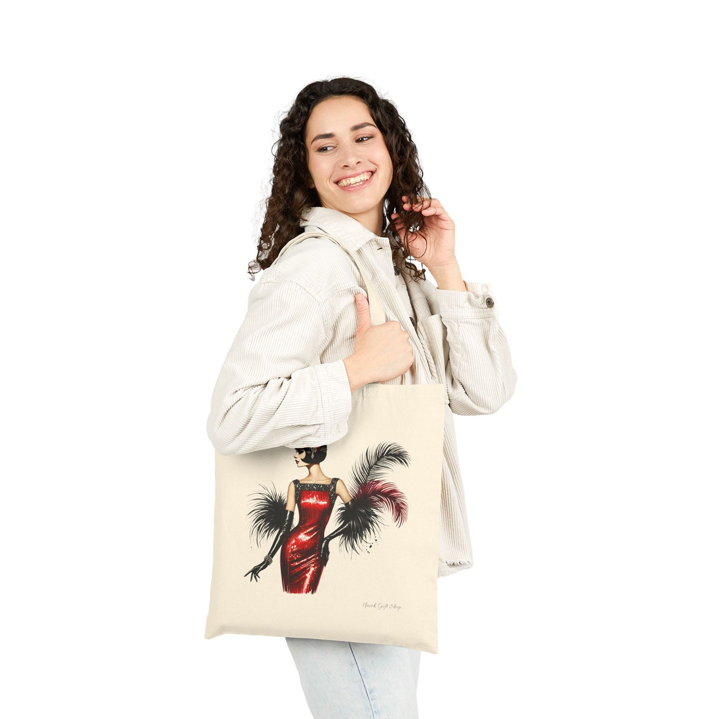 1920s Flapper Girl Tote Bag