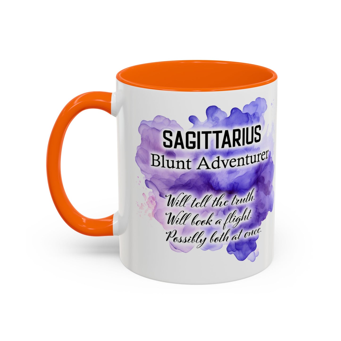 Sagittarius Zodiac Coffee Mug — Archer Girl Illustration, Nov 22–Dec 21
