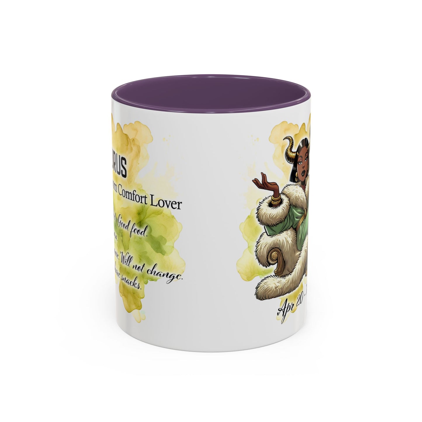 Taurus Coffee Mug — Zodiac Horoscope Mug with 'Apr 20 - May 20' Illustration