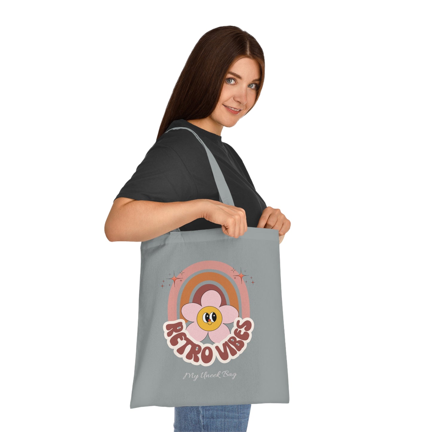Retro Vibes Rainbow Tote