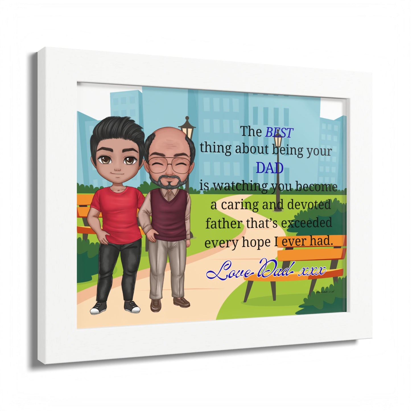 Father & Son Framed Poster — 'The Best Thing About Being Your Dad' Tribute Print