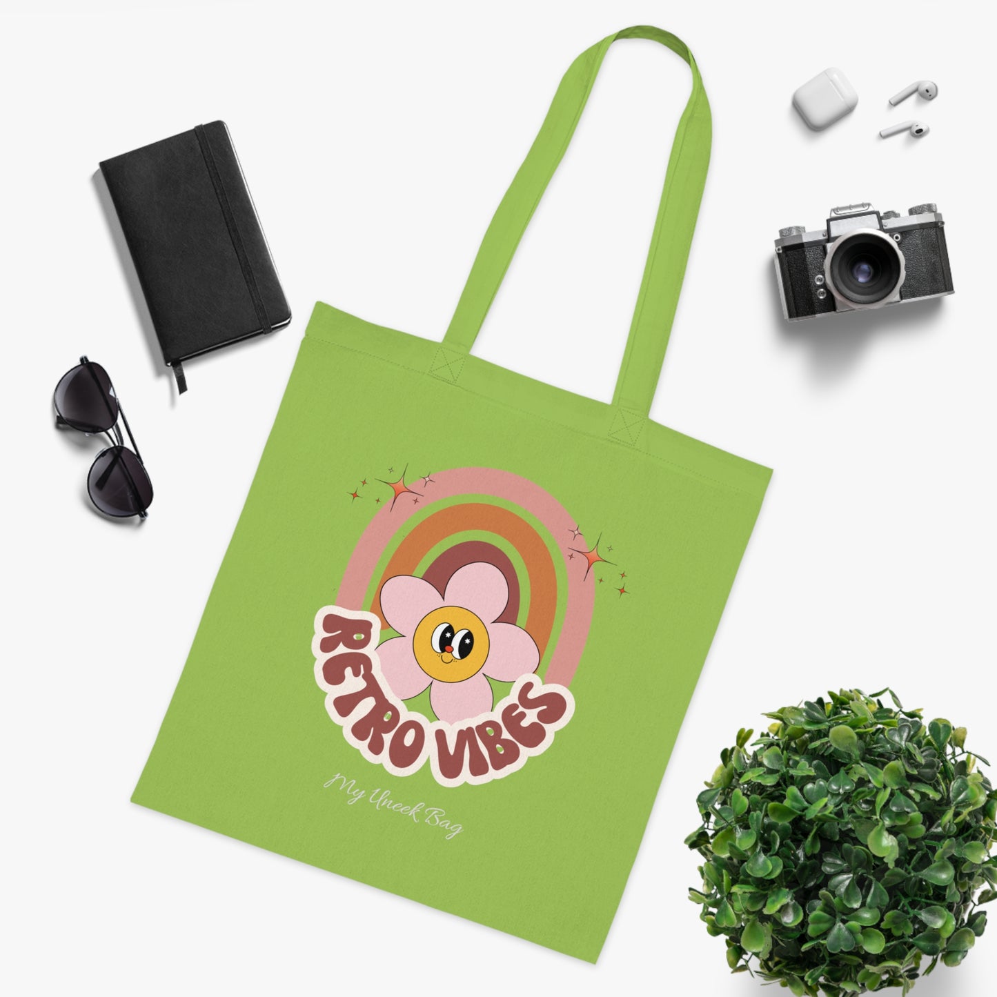 Retro Vibes Rainbow Tote