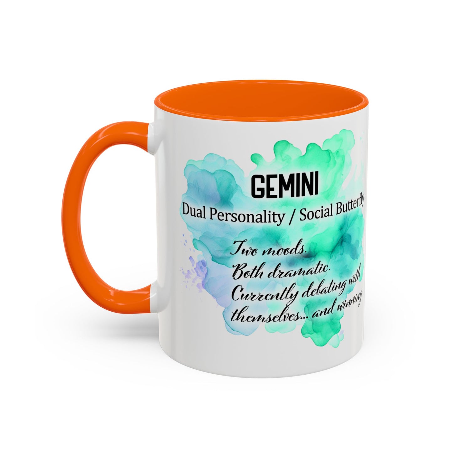 Gemini Zodiac Coffee Mug – May 21–June 20 Astrological Twin Design (Accent 11/15oz)